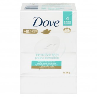 Dove Sensitive Bars, 4 Pack x 106 g
